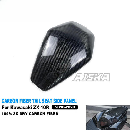 AISKA 3K Dry Carbon Fiber Motorcycle Accessories Rear Seat Cover Cowl Fairing for Kawasaki Ninja ZX10R ZX-10R 2016-2020