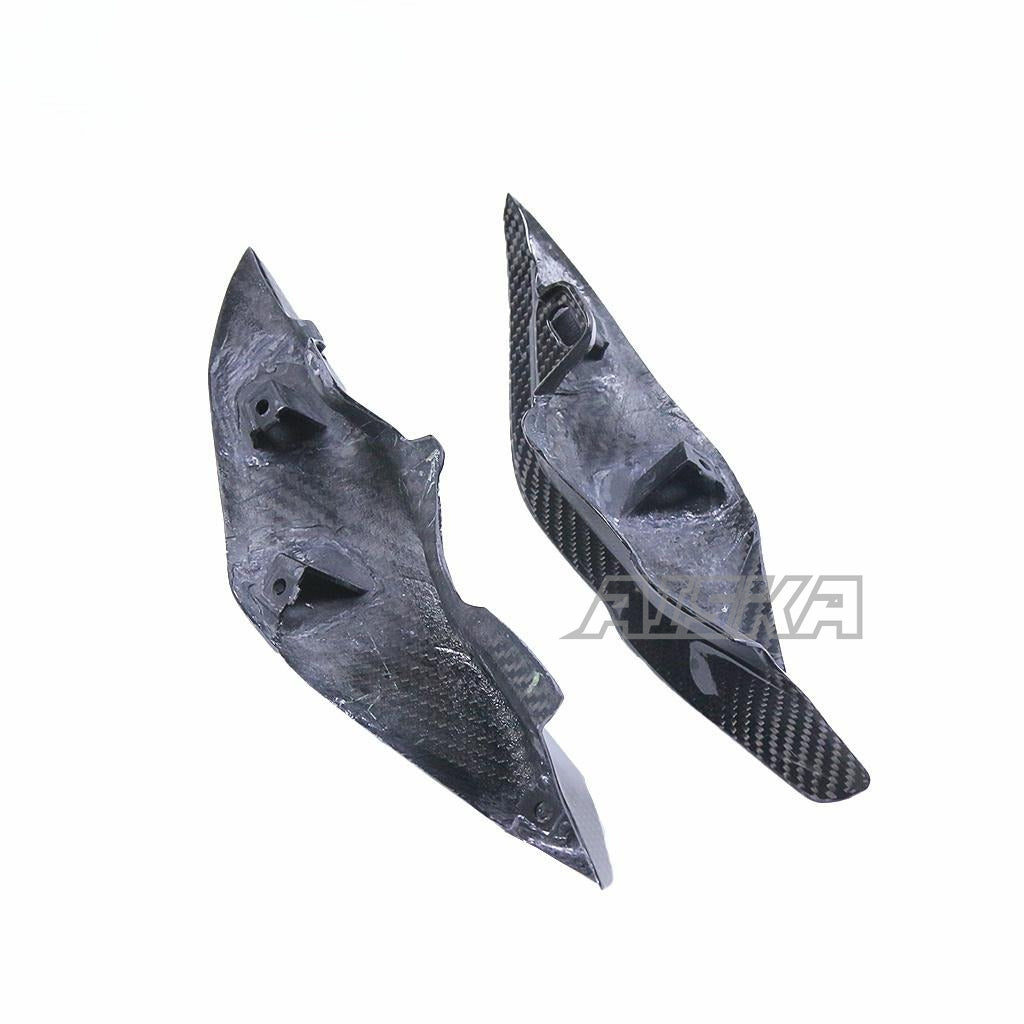 AISKA 3K Dry Carbon Fiber Accessories Motorcycle Rear Seat Side Panels Cover Fairing Parts Kits for Yamaha MT10 2022 2023 2024
