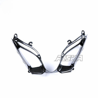 AISKA 100% Dry Carbon Fiber Motorcycle  Accessories Front Car Lampshade for Suzuki GSX-R1000 2017-2023