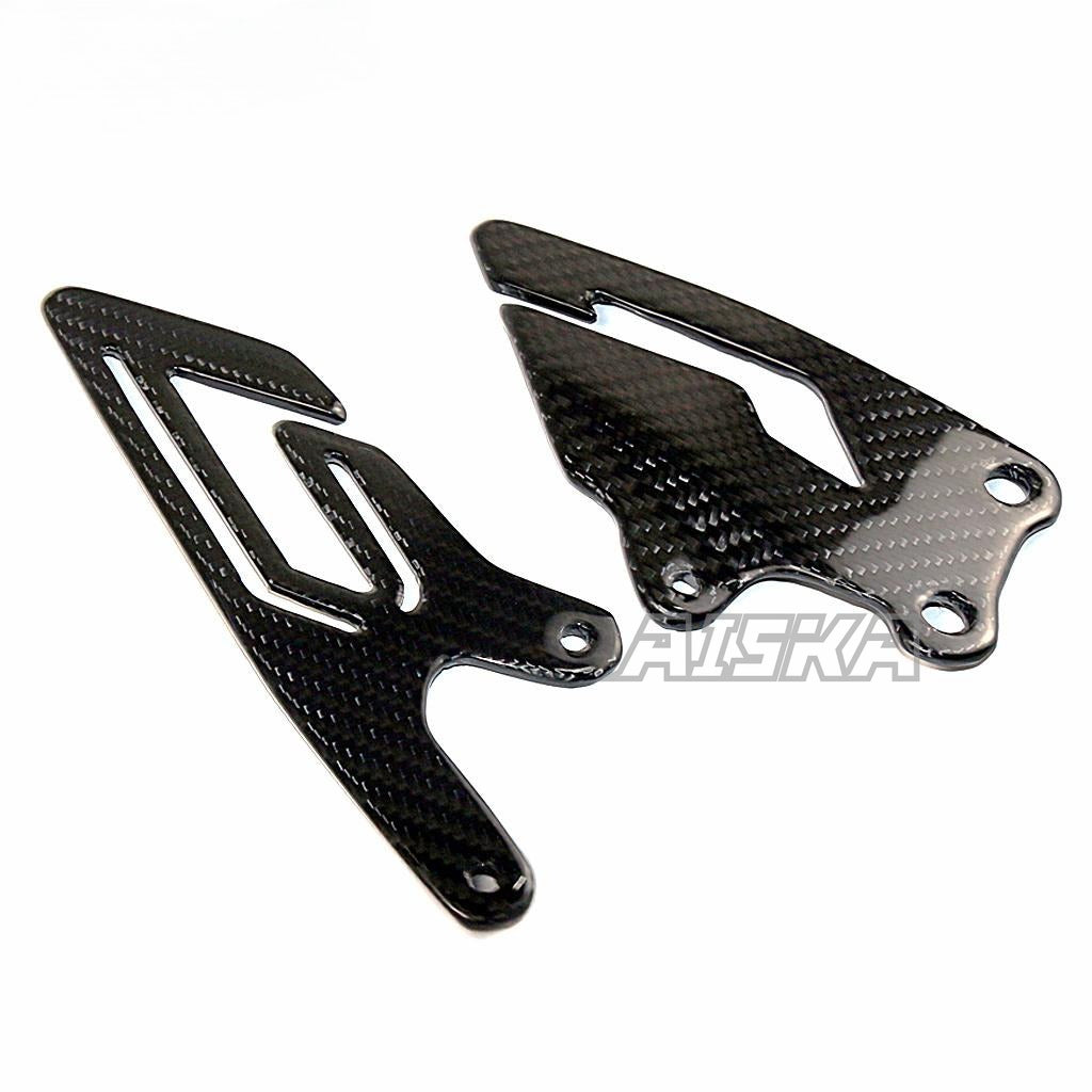 AISKA 100% Dry Full Carbon Fiber Motorcycle Rearset Heel Guards Plates for Yamaha R1 R1M 2015-2019