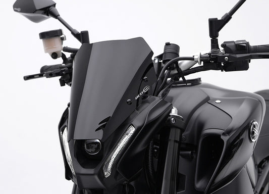 AISKA 100% 3K Carbon Fiber Motorcycle Front Air Deflectors Windshield Windscreen for Yamaha MT09 FZ09 2021-2023