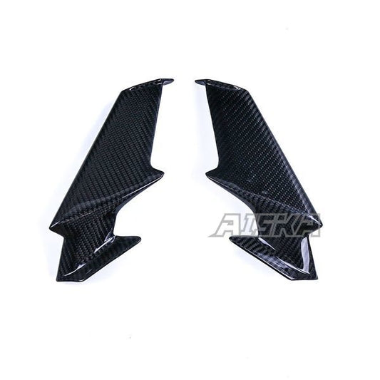 AISKA 100% 3K Dry Carbon Fiber Motorcycle Ninja 400 Accessories Fixed Wing Fairing Winglet for Kawasaki Ninja 400 2018-2024