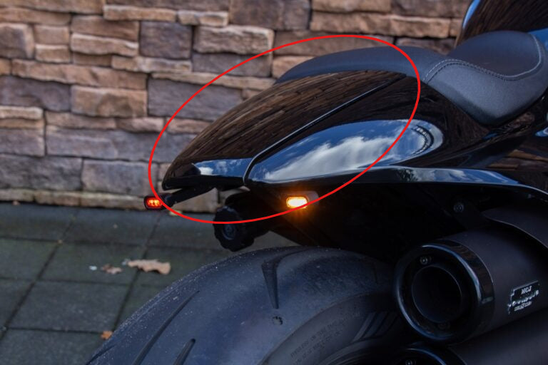 AISKA Twill Weave Glossy 100% 3K Carbon Fiber Rear Tail Cover Hump for Harley Sportster S 1250