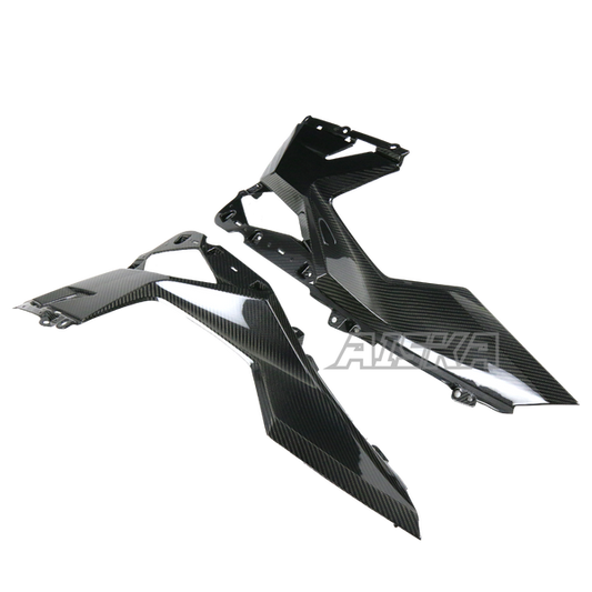 AISKA 100% 3K Dry Carbon Fiber Motorcycle Accessories Front Upper Side Panel Fairing for Kawasaki Ninja 400 2018-2024
