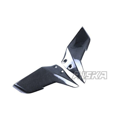 AISKA Full 3K Dry Carbon Fiber Aerodynamic Wing Spoiler Motorcycle Upper Winglets for Kawasaki Ninja H2 H2R 2015-2024