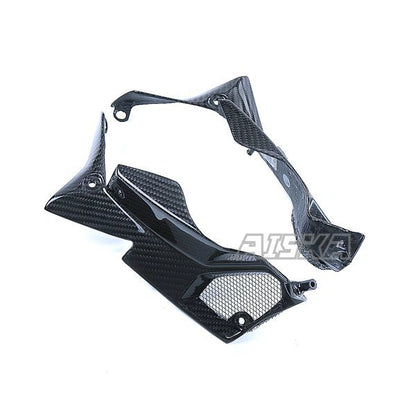 AISKA 3K Dry Carbon Fiber Motorcycle Accessories Front Air Intake Grille Fairing for Kawasaki Z1000 2014 2015 2016