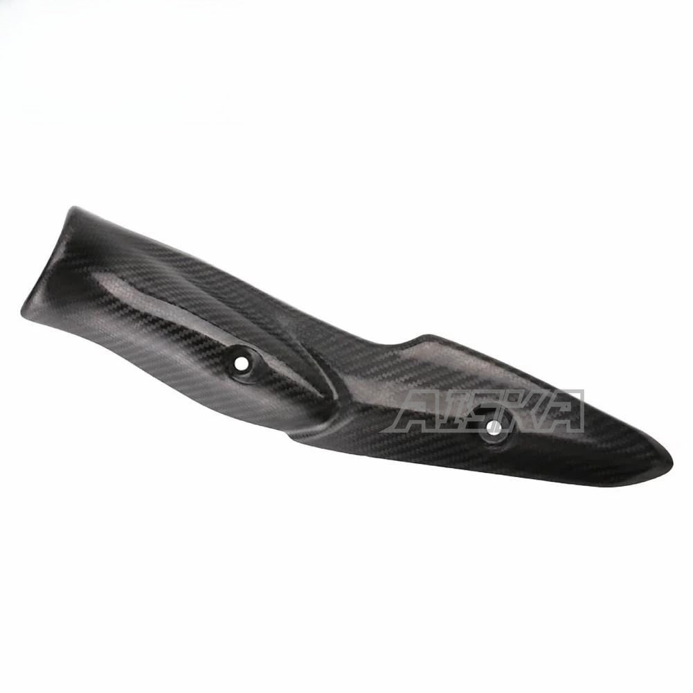 AISKA 3K Dry Carbon Fiber Motorcycle Accessories Exhaust Pipe System Heat Shield Cover for Kawasaki Z900 2017 2018 2019