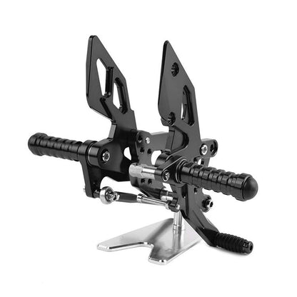 AISKA CNC Aluminum Footpeg Rearset Motorcycle Racing Adjustable Rear Footrest for Yamaha R25 R3 MT03 MT25 2015-2024