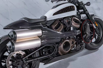 AISKA 3K Pure Carbon Fiber Rearview Mirrors Covers Motorcycle Water tank Side Panel Cover for Harley Sportster  S 1250