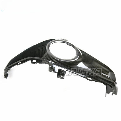 AISKA 100% Dry Carbon Fiber Fuel Tank Cover Motorcycle Middle Center Fuel Tank Cover Panel for Yamaha R3 2015 2016 2017 2018