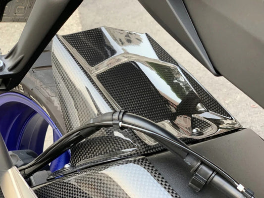 AISKA R6 Rear Fender Mudguard Carbon Fiber Motorcycle Rear Fender Hugger for Yamaha R6 2017 2018 2019 2020 2021 2022 2023 2024