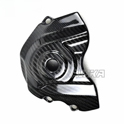 AISKA 3K Dry Carbon Fiber Motorcycle Accessories Front Sprocket Cover Guard for Kawasaki Ninja ZX10R ZX-10R 2016-2020