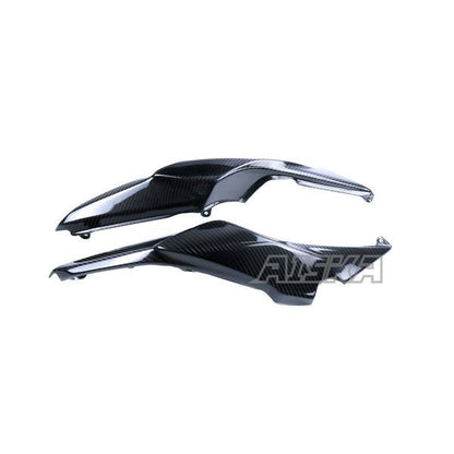 AISKA 100% 3K Dry Carbon Fiber Motorcycle Accessories Rear Seat Side Fairing Cowl Panel for Kawasaki Ninja 650 2014-2024