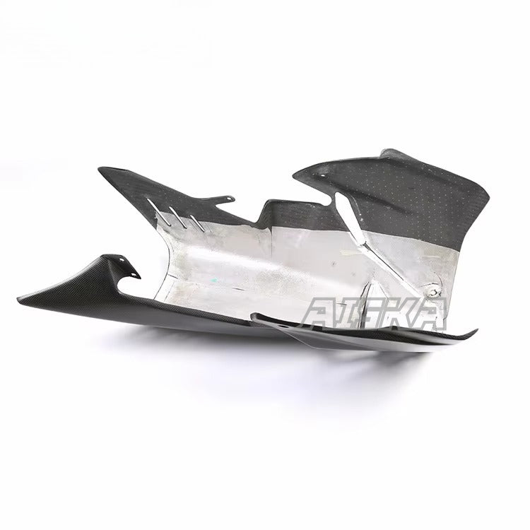 AISKA Motorcycle  100% Carbon Fiber Side Under Fairing Panel Belly Pan Panel Cowl Fairing for Panigale V4 V4S 2022 2023