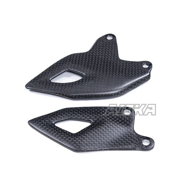 AISKA 100% 3K Full Dry Carbon Fiber Motorcycle Heel Guard Rearset Plate Cover for Ducati Panigale V4 V4S 2025