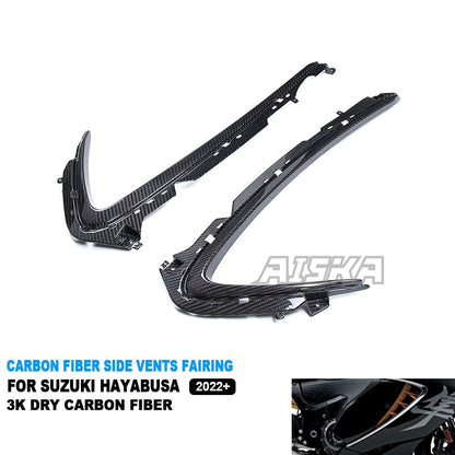 AISKA 100% Dry Carbon Fiber Motorcycle Instead Chrome Stripes Side Vents Fairing for Suzuki GSX1300R Hayabusa Gen3 2021-2025