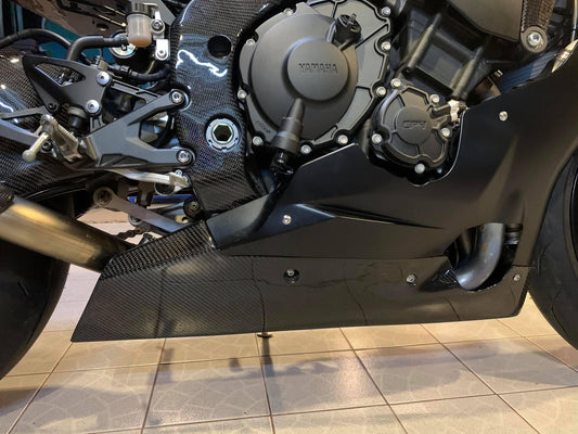 AISKA Motorcycle Carbon Fiber Belly Pan Engine Spoiler Lower Panel Fairing Cowl Cover for Yamaha R1 R1M 2015-2019