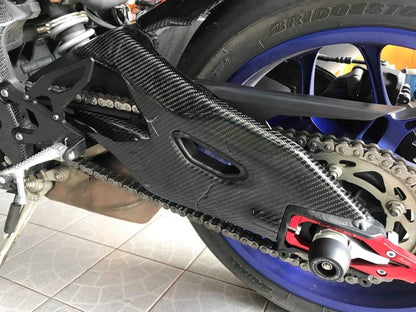 AISKA 3K Dry Carbon Fiber Motorcycle Swingarm Chain Protector Swing Arm Cover for Yamaha YZF-R1 R1M 2015-2025