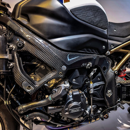 AISKA Twill Weave Glossy 3K 3*3 Motorcycle Carbon Fiber Fairing Guard Protector Frame Cover for BMW S1000RR 2019-2022 M1000RR