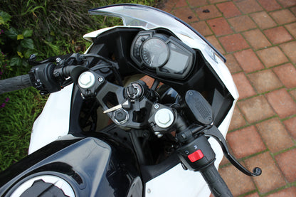 AISKA 100% 3K Full Dry Carbon Fiber Motorcycle Front Dashboard Cover Inner Panel Cowl Fairing for Kawasaki Ninja 400 2018-2024