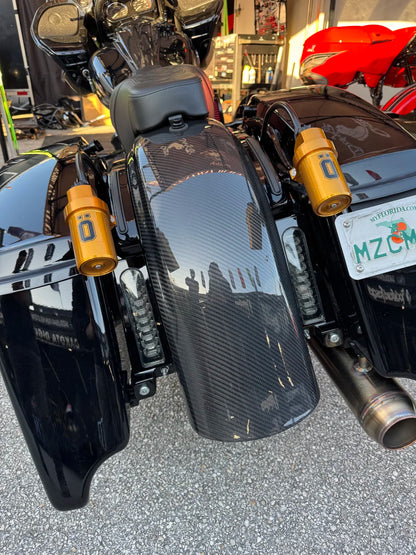 AISKA Dry Carbon Fiber Motorcycle Rear Fender Hugger for Harley Davidson Touring Street Glide Road King Road Glide Custom Bagger