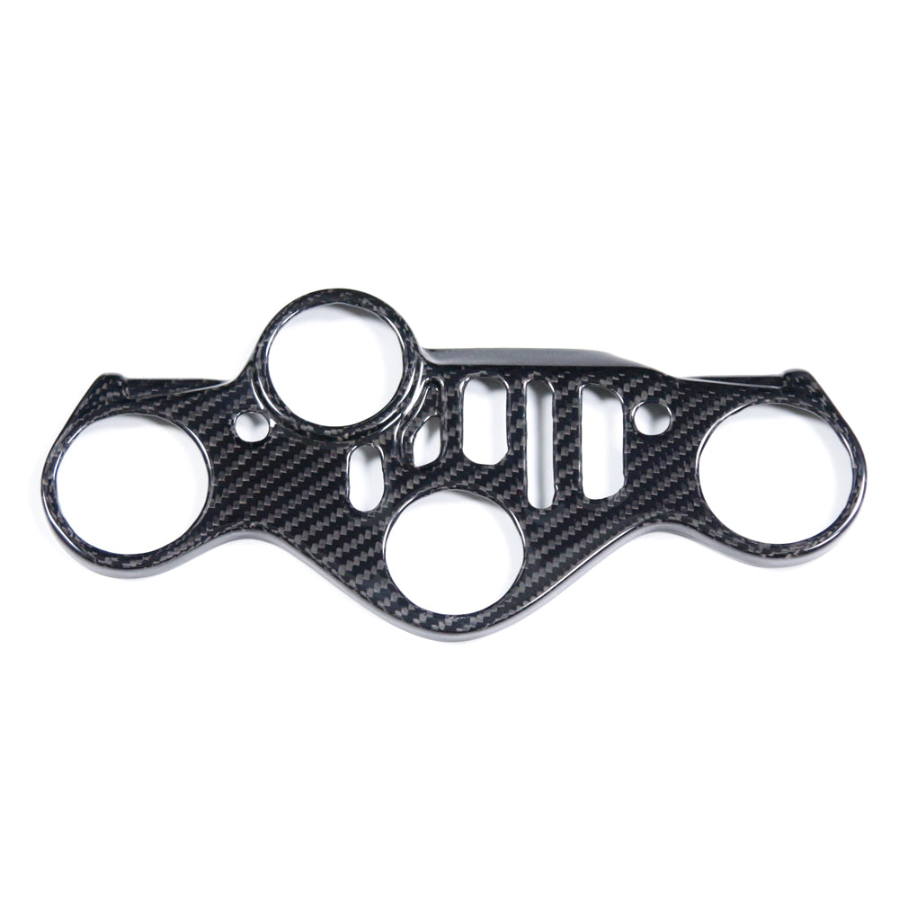 AISKA For Yamaha YZF-R1 R1M 2020-2025 Motorcycle Accessories 100% Carbon Fiber Front Tube Fork Triple Tree Upper Clamp Mount Key Cover