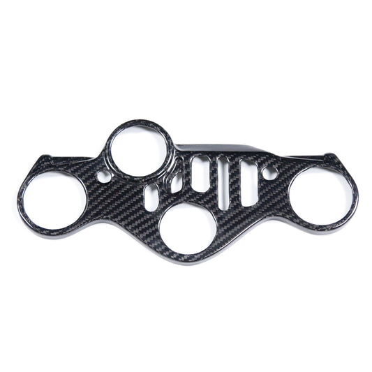 AISKA For Yamaha YZF-R1 R1M 2020-2025 Motorcycle Accessories 100% Carbon Fiber Front Tube Fork Triple Tree Upper Clamp Mount Key Cover