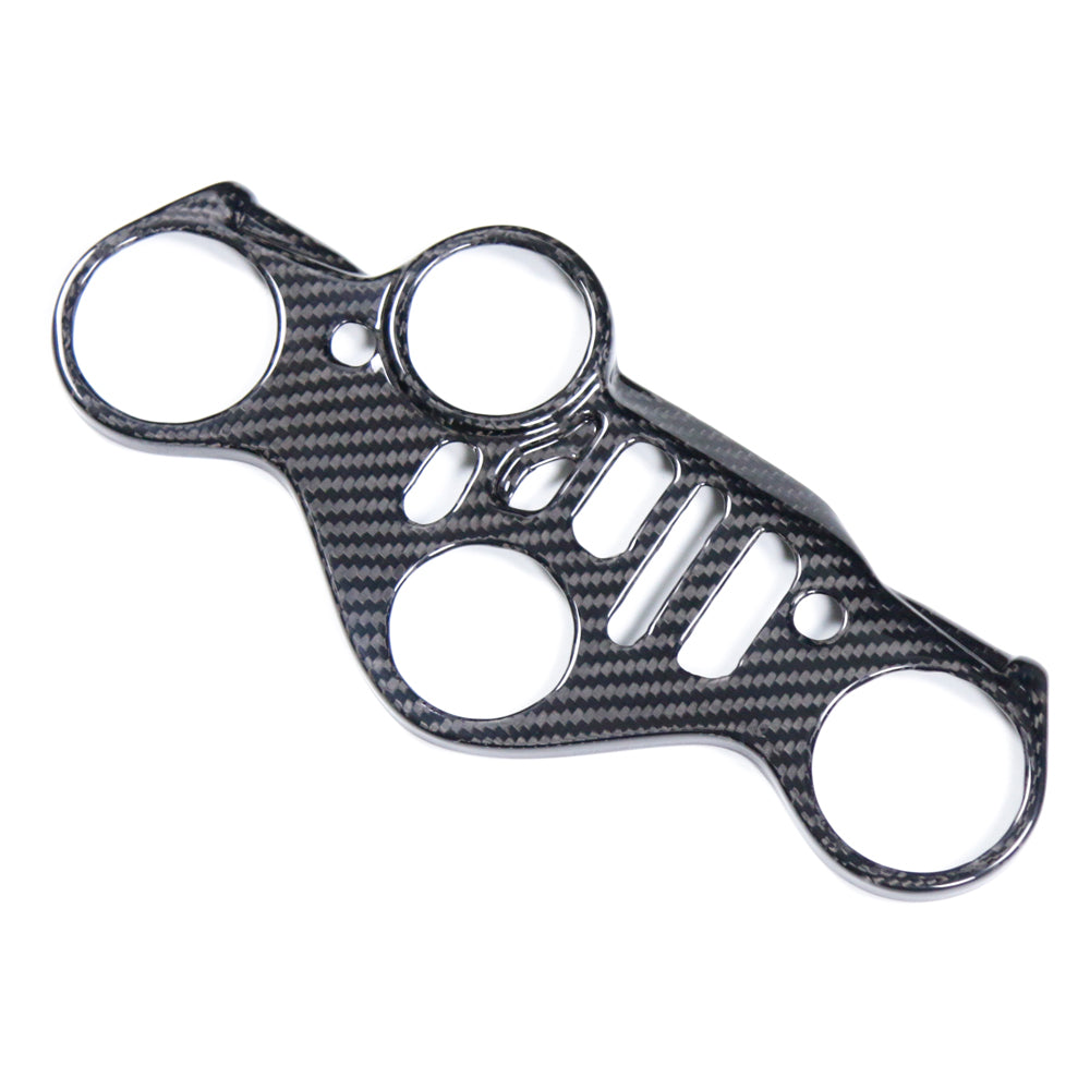 AISKA For Yamaha YZF-R1 R1M 2020-2025 Motorcycle Accessories 100% Carbon Fiber Front Tube Fork Triple Tree Upper Clamp Mount Key Cover
