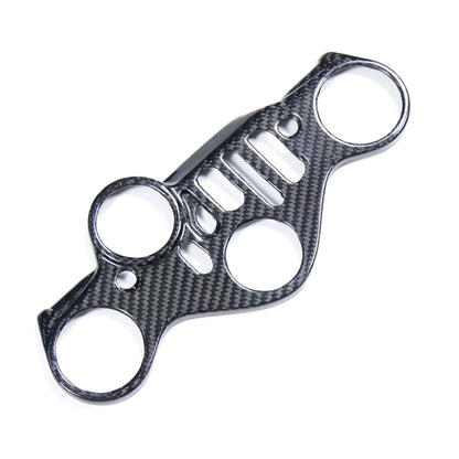AISKA For Yamaha YZF-R1 R1M 2020-2025 Motorcycle Accessories 100% Carbon Fiber Front Tube Fork Triple Tree Upper Clamp Mount Key Cover