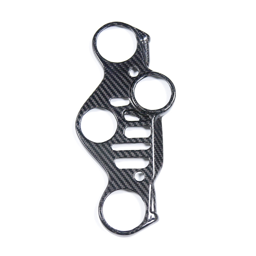 AISKA For Yamaha YZF-R1 R1M 2020-2025 Motorcycle Accessories 100% Carbon Fiber Front Tube Fork Triple Tree Upper Clamp Mount Key Cover