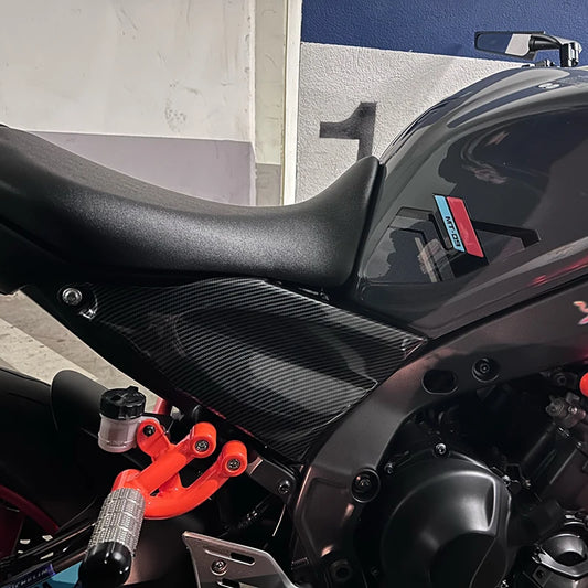 AISKA Carbon Fiber Motorcycle Fairing Frame Trim Cover Protector Guard Side Infill Panel for Yamaha MT09 FZ09 2021-2023