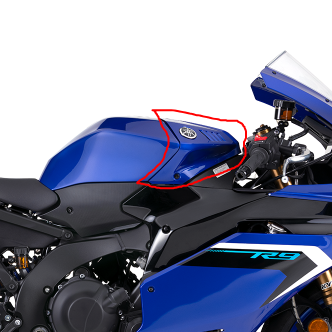 AISKA Yamaha R9 2025+ Carbon Fiber Gas Tank Front Airbox Cover