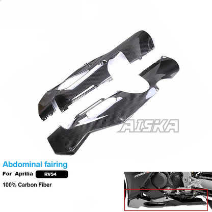 AISKA 100% 3K Pure All Dry Carbon Fiber Motorcycle Body Accessories Abdominal Fairing Parts Kit for Aprilia RSV4 Tuono V4 2021-2024