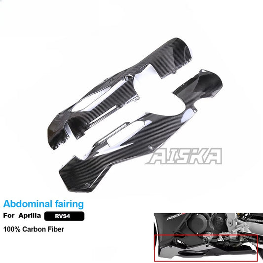 AISKA 100% 3K Pure All Dry Carbon Fiber Motorcycle Body Accessories Abdominal Fairing Parts Kit for Aprilia RSV4 Tuono V4 2021-2024