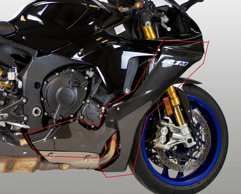 AISKA Carbon Fiber Fairing Accessories Motorcycle Carbon Fiber Front Side Panel Fairing for Yamaha R1 2020-2025