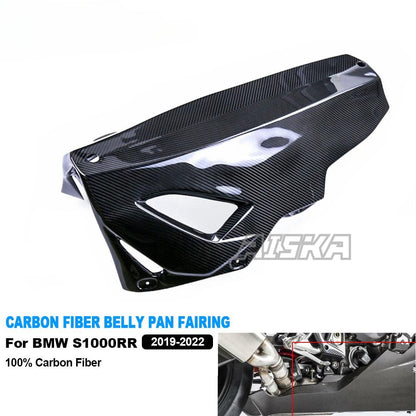 AISKA 100% 3K Carbon Fiber Motorcycle Accessories Under Tray Belly Pan Fairing for BMW S1000RR 2019-2022