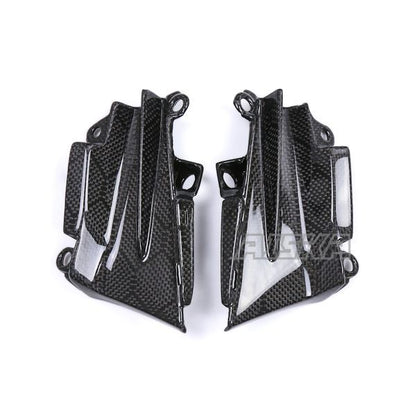AISKA 3K Dry Carbon Fiber Motorcycle Accessories Front Air Intake Ram Insert Trim Panel Fairing for Kawasaki Z1000 2014-2019