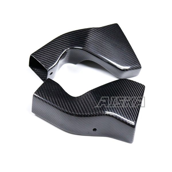 AISKA 3K Dry Carbon Fiber Motorcycle Front Brake Disk Cooler Air Duct for Yamaha R1 R1M 2020-2025