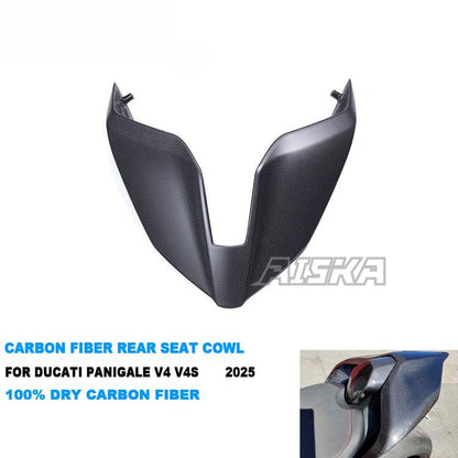 AISKA 100% 3K Full Dry Carbon Fiber Motorcycle Rear Seat Cover Tail Fairing for Ducati Panigale V4 V4S 2025