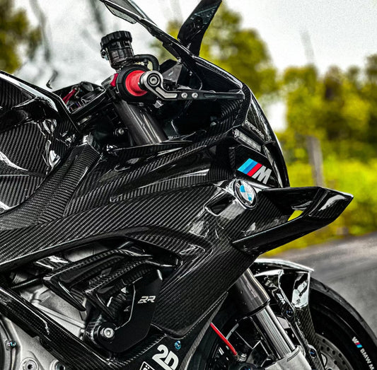 AISKA 100% 3K Full Carbon Fiber Motorcycle Front Upper Side Panel Fairing for BMW S1000RR 2023-2024