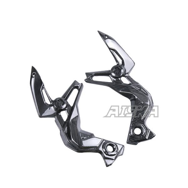 AISKA 3K Dry Carbon Fiber Motorcycle Accessories Front Side Trim Frame Body Cover Panel Fairing for Kawasaki Z900 2020-2024