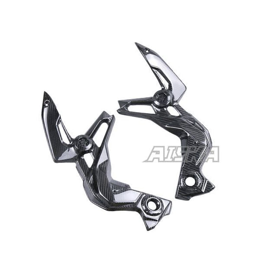 AISKA 3K Dry Carbon Fiber Motorcycle Accessories Front Side Trim Frame Body Cover Panel Fairing for Kawasaki Z900 2020-2024