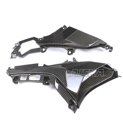 AISKA Dry Carbon Fiber Motorcycle Front Side Air Duct Intake Inner Panel Faring for Kawasaki Ninja ZX-25R 2020-2024