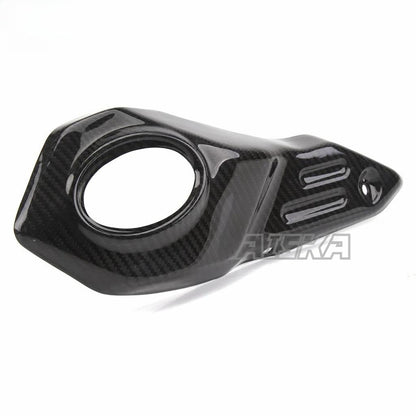 AISKA Carbon Fiber Motorcycle Exhaust Muffler Pipe Heat Shield Guard Cover Protector Fairing for Yamaha MT09 FZ09 2017-2020
