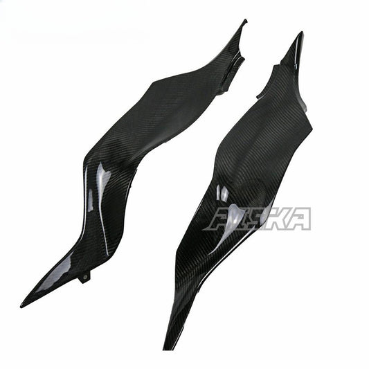 AISKA 3K Dry Carbon Fiber Motorcycle Fuel Tank Side Panels for Kawasaki Ninja ZX-6R 2019-2024