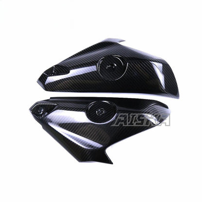 AISKA Dry Carbon Fiber Motorcycle Fuel Tank Side Fairing Front Upper Side Panel Cover Trim Guard for Honda CBR1000RR 2017-2024