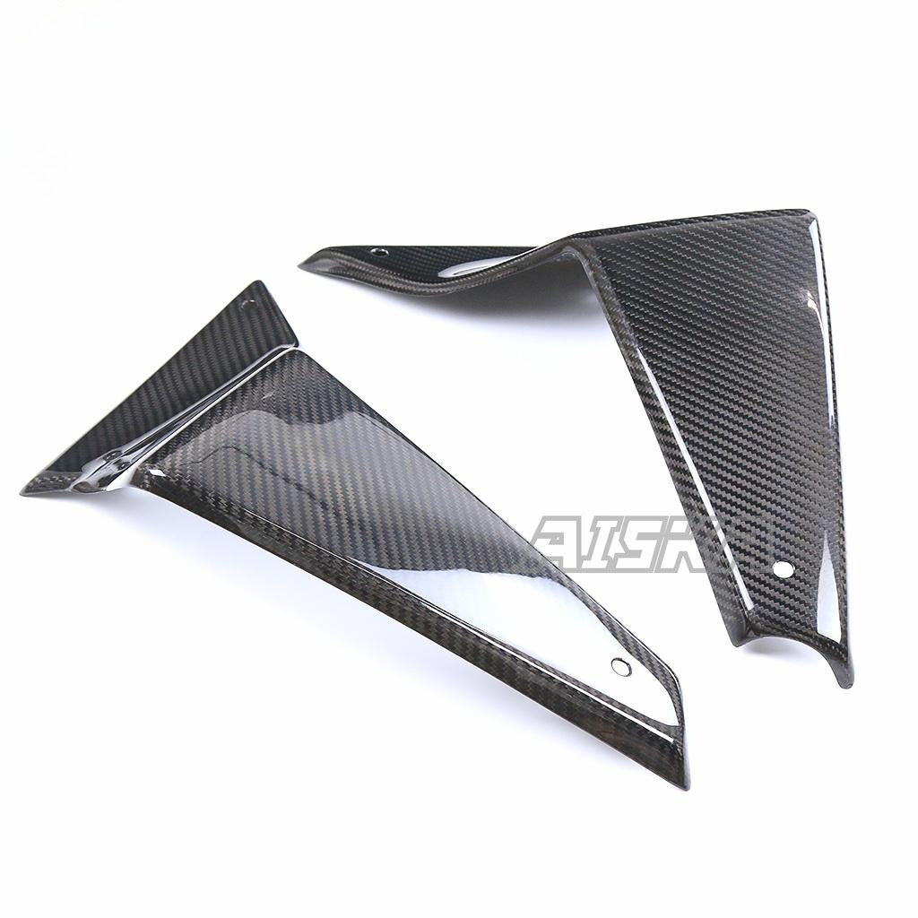 AISKA 100% Full Carbon Fiber Winglets Motorcycle Side Spoilers Fixed Winglet Fairing for Yamaha MT09 FZ09 2021-2023