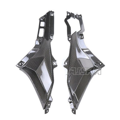 AISKA Dry Carbon Fiber Motorcycle Front Side Air Duct Intake Inner Panel Faring for Kawasaki Ninja ZX-25R 2020-2024