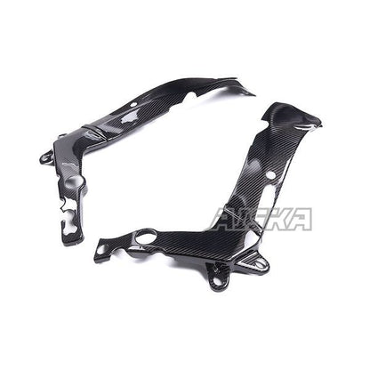AISKA 3K Dry Carbon Fiber Motorcycle Frame Slider Crash Protection Frame Covers for Kawasaki Ninja ZX-6R 2019-2024