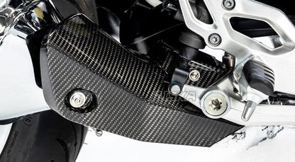 AISKA 100% Dry Carbon Fiber Motorcycle Muffler Exhaust Pipe Heat Shield Cover for BMW R1250RS R 1250 RS 2021-2023